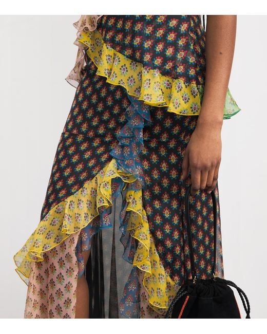Etro Natural Silk Paisley Midi Skirt