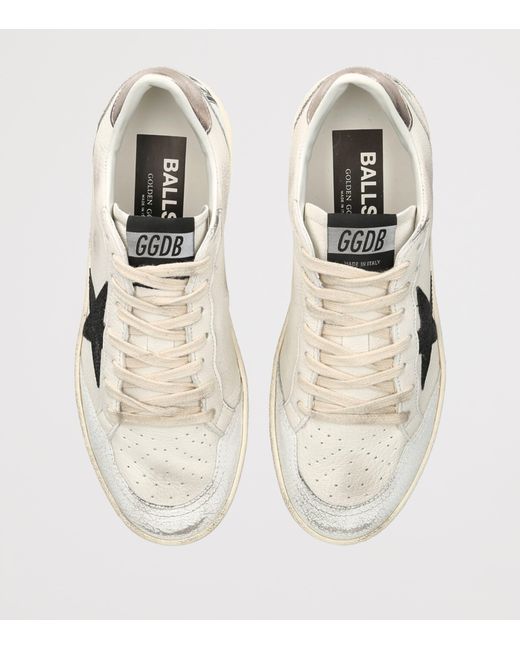 Golden Goose Deluxe Brand White Leather Ball Star Sneakers for men