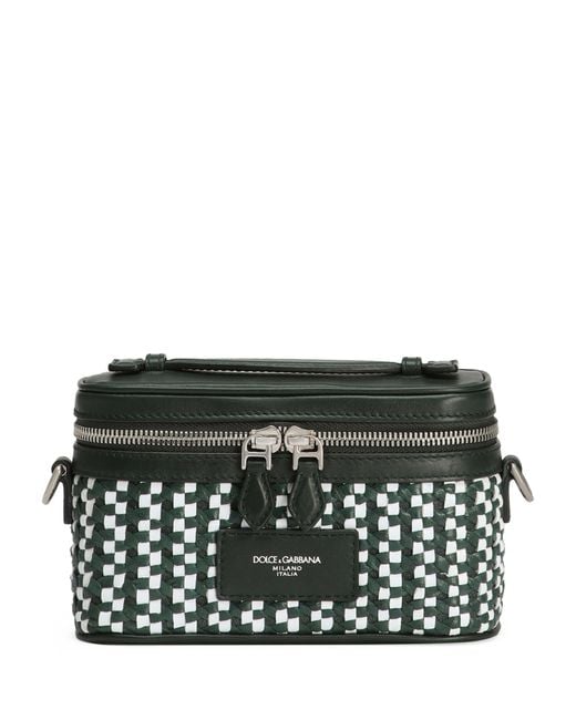 Dolce & Gabbana Black Leather Vanity Bag for men