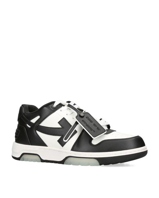 Off-White c/o Virgil Abloh Gray Leather Out Of Office Sneakers for men