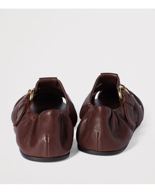 Miu Miu Brown Nappa Leather Fisherman Sandals