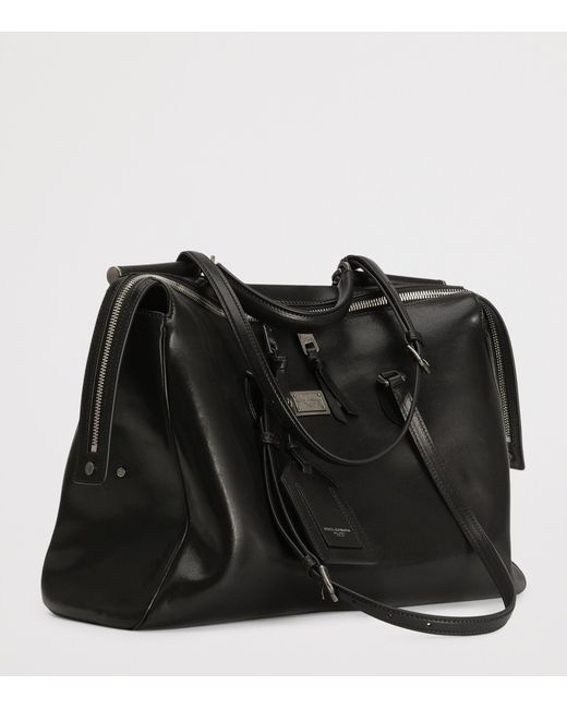 Dolce & Gabbana Black Leather-Blend Top-Handle Bag