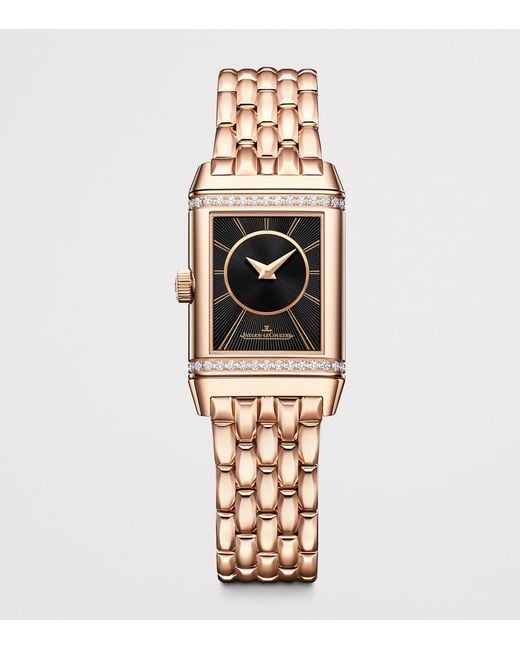 Jaeger-lecoultre Metallic Rose And Diamond Reverso One Duetto Watch