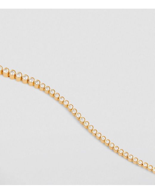 Sophie Bille Brahe Natural Yellow Gold And Diamond Graduated Tennis Bracelet