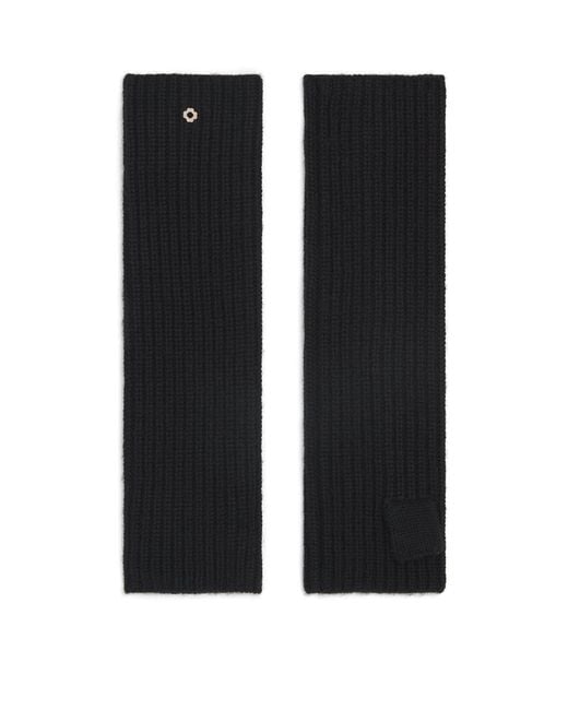 Maje Black Wool-Cashmere Mittens