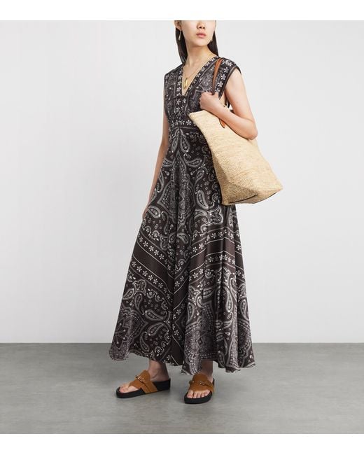 Sandro Brown Suede-Leather Platform Flip Flops