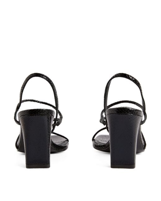 Sandro Metallic Leather Strappy Sandals 70