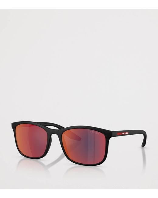 Prada Linea Rossa Purple Pra08S Rectangular Sunglasses for men
