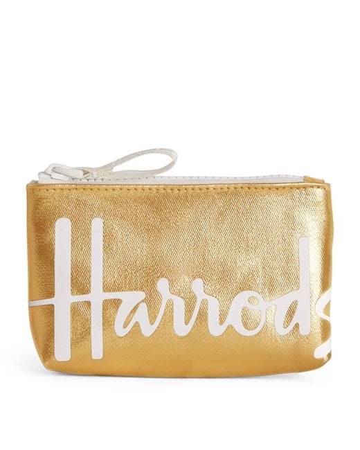 Harrods Natural Cotton Logo Coin Purse