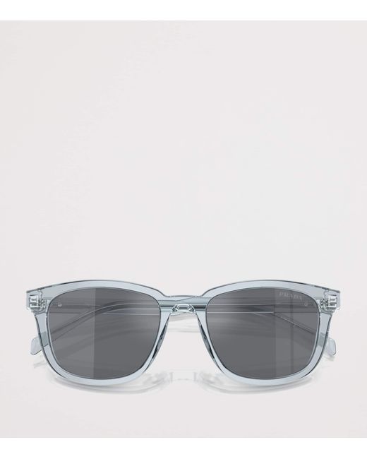 Prada Gray Acetate Pillow Sunglasses for men