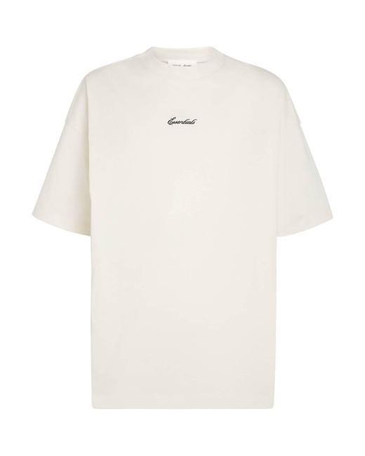 Fear Of God White Oversized Logo T-Shirt for men