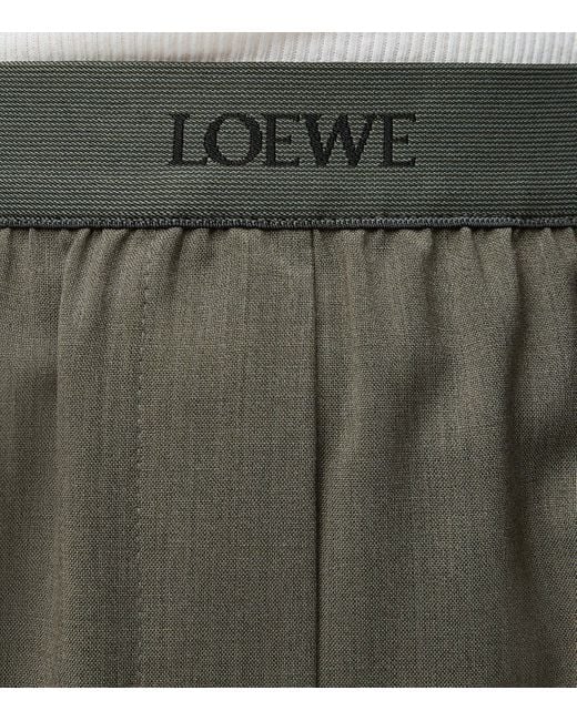 Loewe Gray Logo-Detail Tailored Trousers