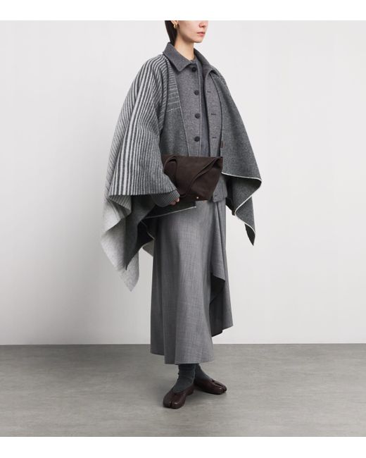 Max Mara Gray Wool-Blend Brenta Scarf