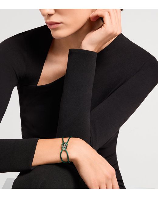 BVLGARI Green Serpenti Forever String Bracelet