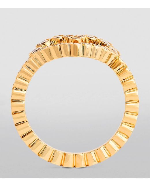 Sophie Bille Brahe Metallic And Diamond Ensemble Heart Ring