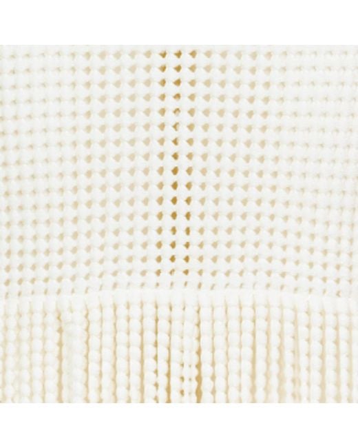 Alaïa White Fringed Midi Dress