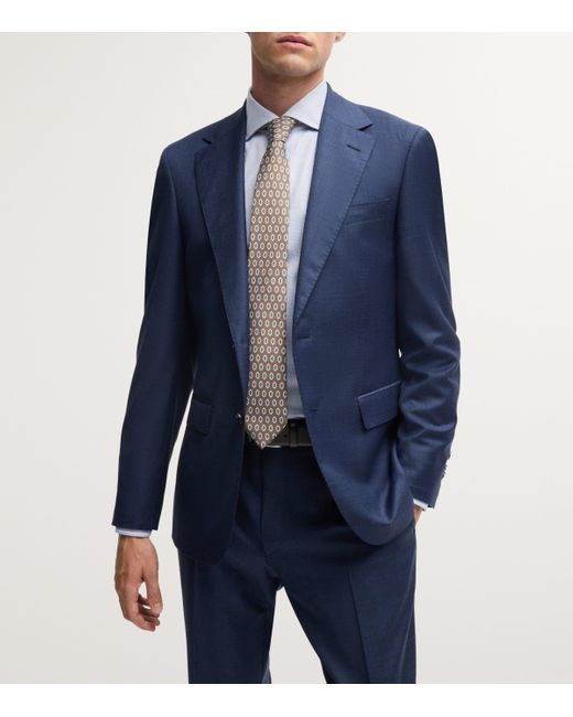 Boss Blue Organic Cotton Slim-Fit Shirt for men