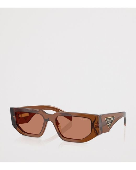 Prada Pink Rectangle Sunglasses for men
