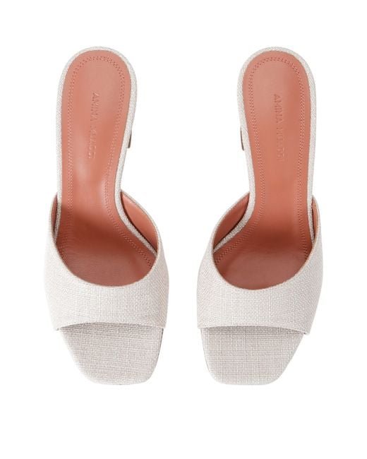 AMINA MUADDI White Canvas Lupita Mules 70