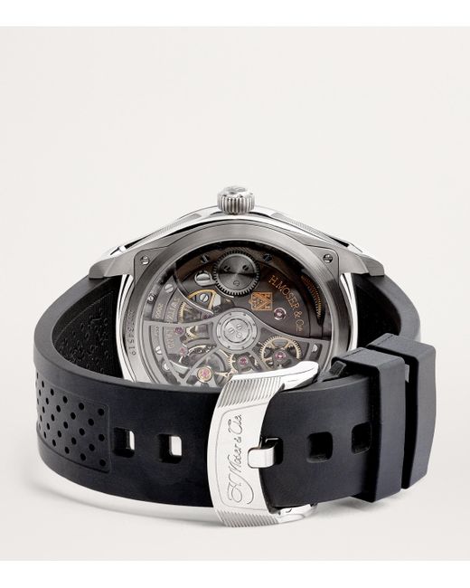 H. Moser & Cie Green Stainless Steel Pioneer Centre Seconds Watch for men