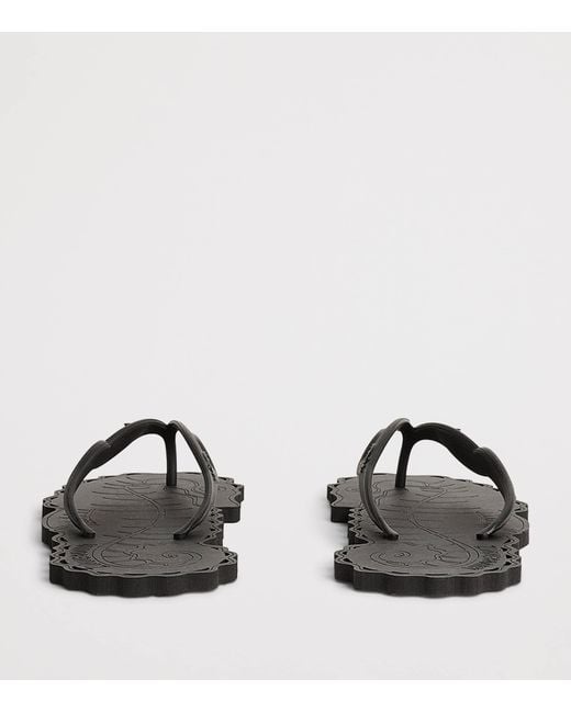 Zimmermann Black Seafoam Flip Flops