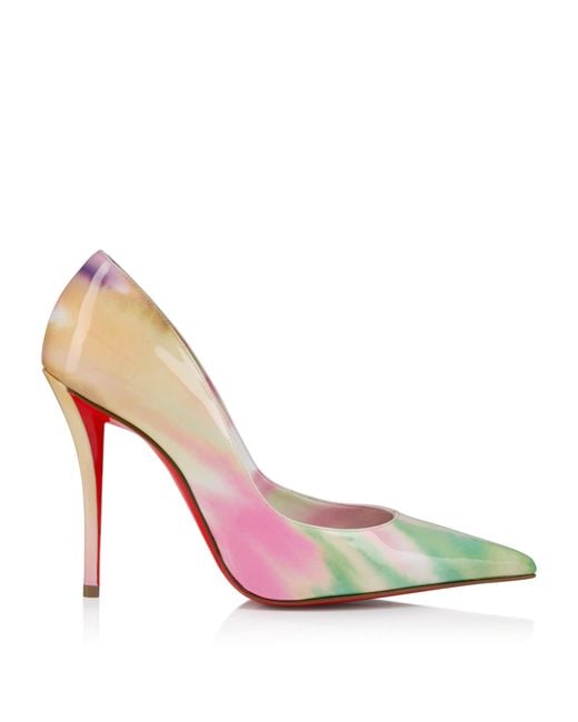 Christian Louboutin Pink Miss Z Tie-Dye Patent Leather Pumps 100