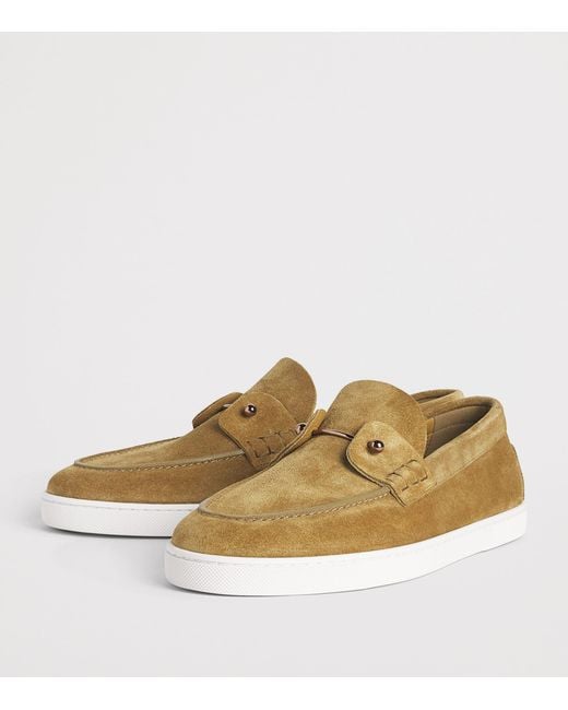 Christian Louboutin Natural Chambeliboat Leather Boat Shoes