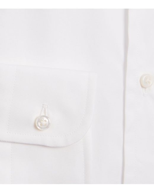 Ralph Lauren White Cotton Dress Shirt for men