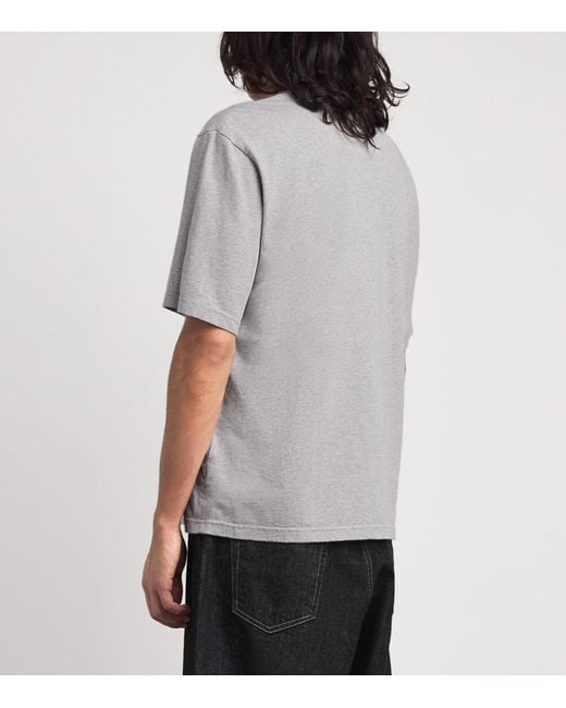 NN07 Gray Organic Cotton Jett Logo T-Shirt for men