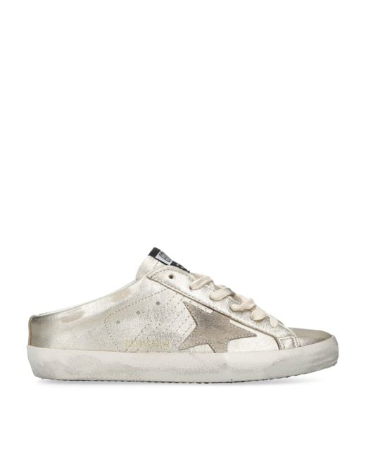 Golden Goose Deluxe Brand White Leather Super Star Sabot Low-Top Sneakers