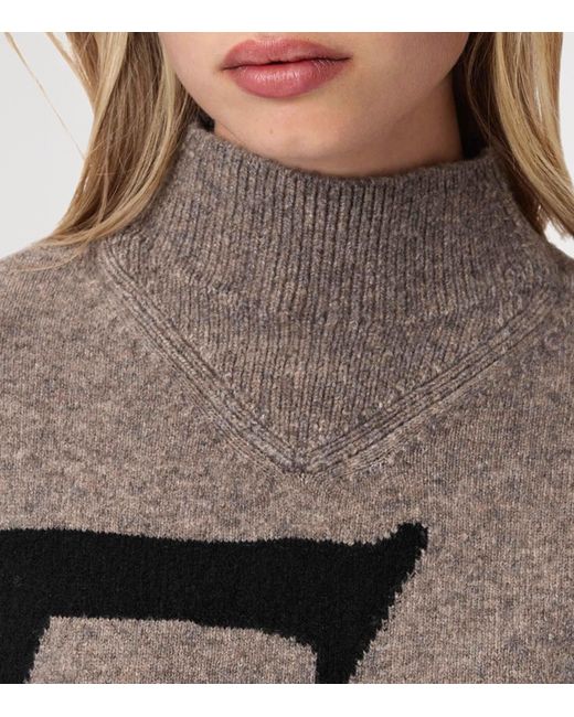 AllSaints Brown A Star Rollneck Sweater