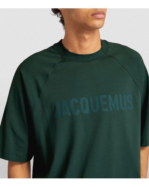 Jacquemus Green Cotton-blend Logo T-shirt for men