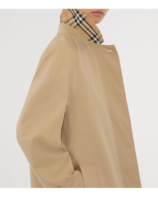 Burberry Natural Gabardine Mid-Length Camden Heritage Car Coat