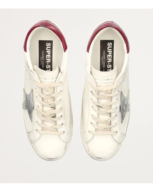 Golden Goose Deluxe Brand White Leather Super-Star Sneakers for men