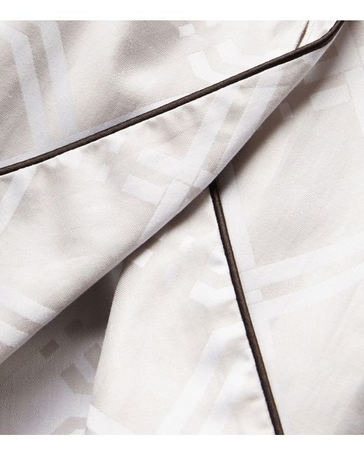 Zimmerli of Switzerland White Luxury Jacquard Pyjama Set for men