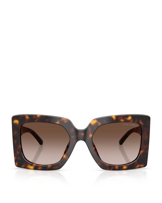 Dolce & Gabbana Brown Tortoiseshell Square Sunglasses