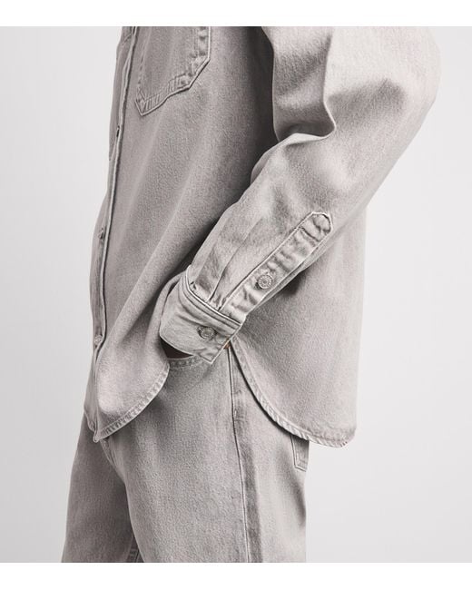 Agolde Gray Craven Denim Shirt for men