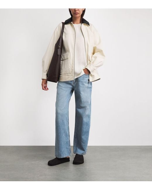 Rag & Bone Blue Drawstring Phoebe Wide-Leg Jeans