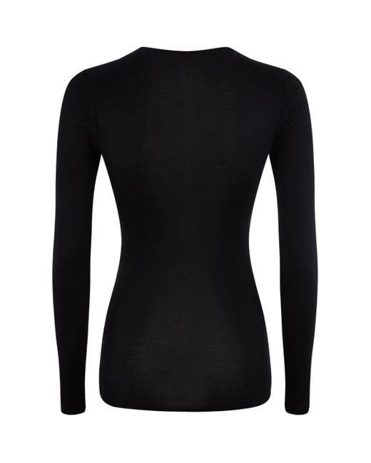Hanro Black Soft Touch Long Sleeve Top