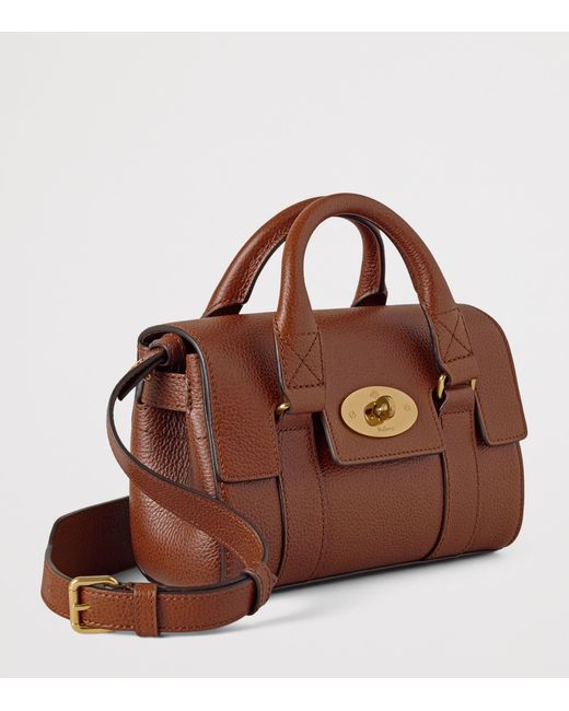 Mulberry Brown Mini Leather Bayswater Cross-Body Bag