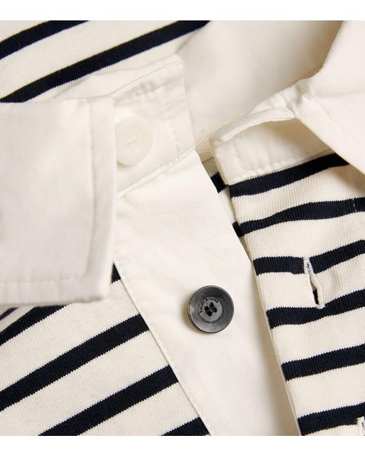 Wales Bonner Black Cotton Stripe City Polo Shirt for men
