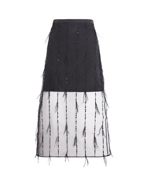 Rag & Bone Black Embellished Geena Mini Skirt