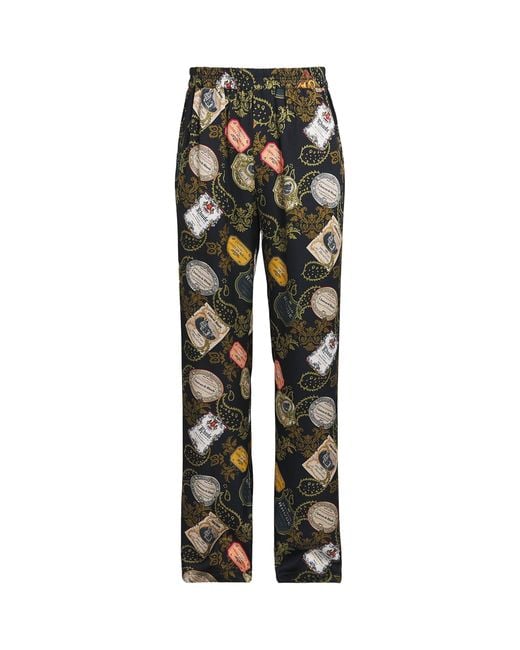 Rhude Black Bandana Print Wide-Leg Trousers for men