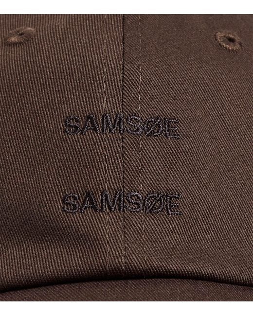 Samsøe & Samsøe Brown Organic Cotton Saaddie Cap for men