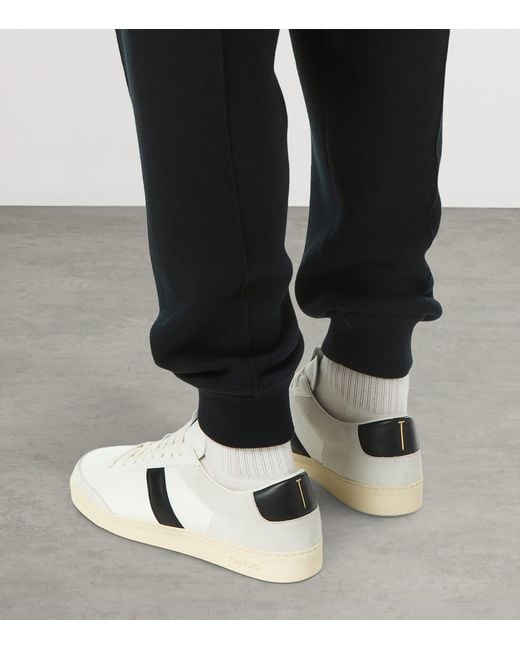 Tom Ford White Leather T Sneakers for men