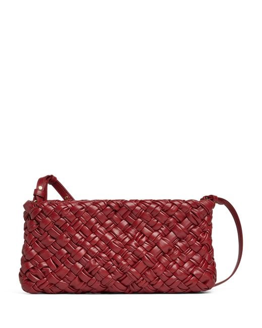 Bottega Veneta Red Leather Kalimero Cha-Cha Shoulder Bag