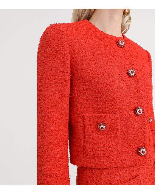 Dolce & Gabbana Red Tweed Jacket