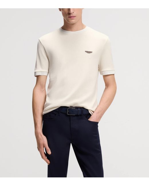 Boss White X Aston Martin Cotton-Wool T-Shirt for men
