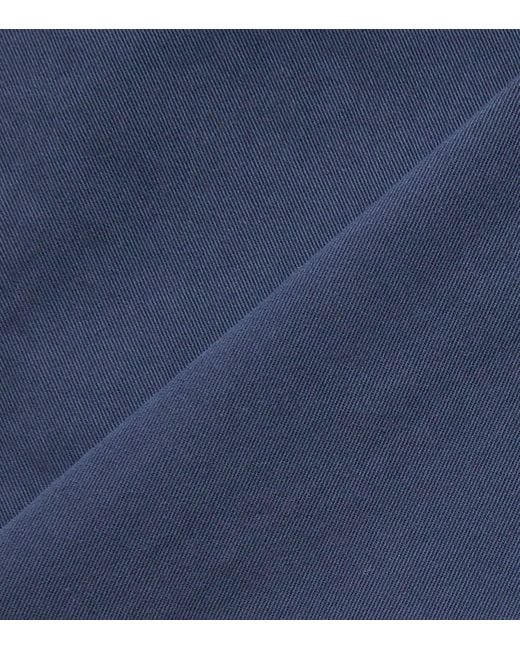 Brioni Blue Stretch-Cotton Chinos for men