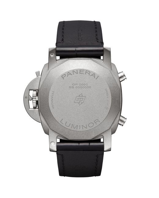 Panerai Gray Titanium Luminor Flyback Chronograph Watch 44mm for men